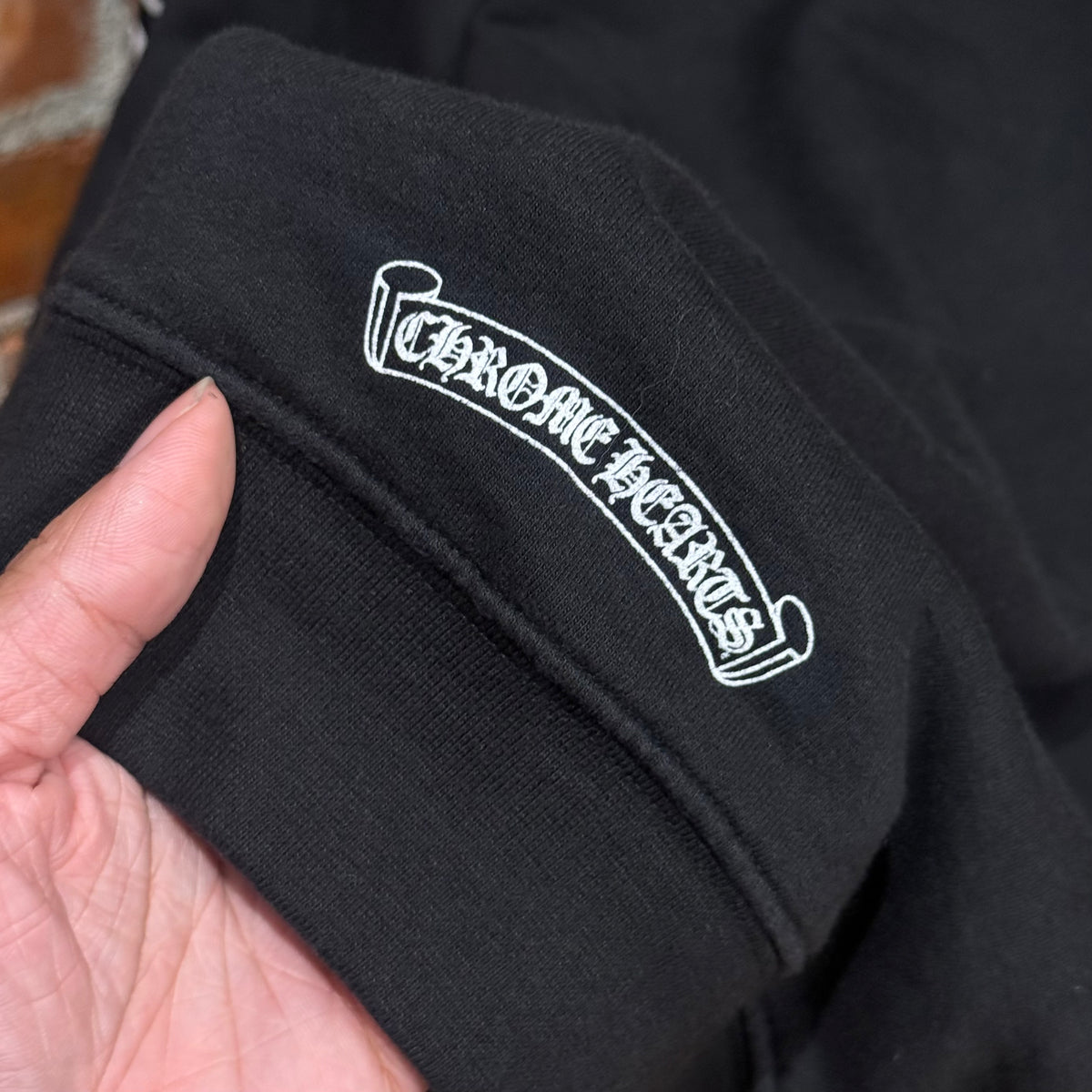 CHROME HEARTS THERMAL SCRIPT LOGO ZIP HOODIE ‘BLACK’