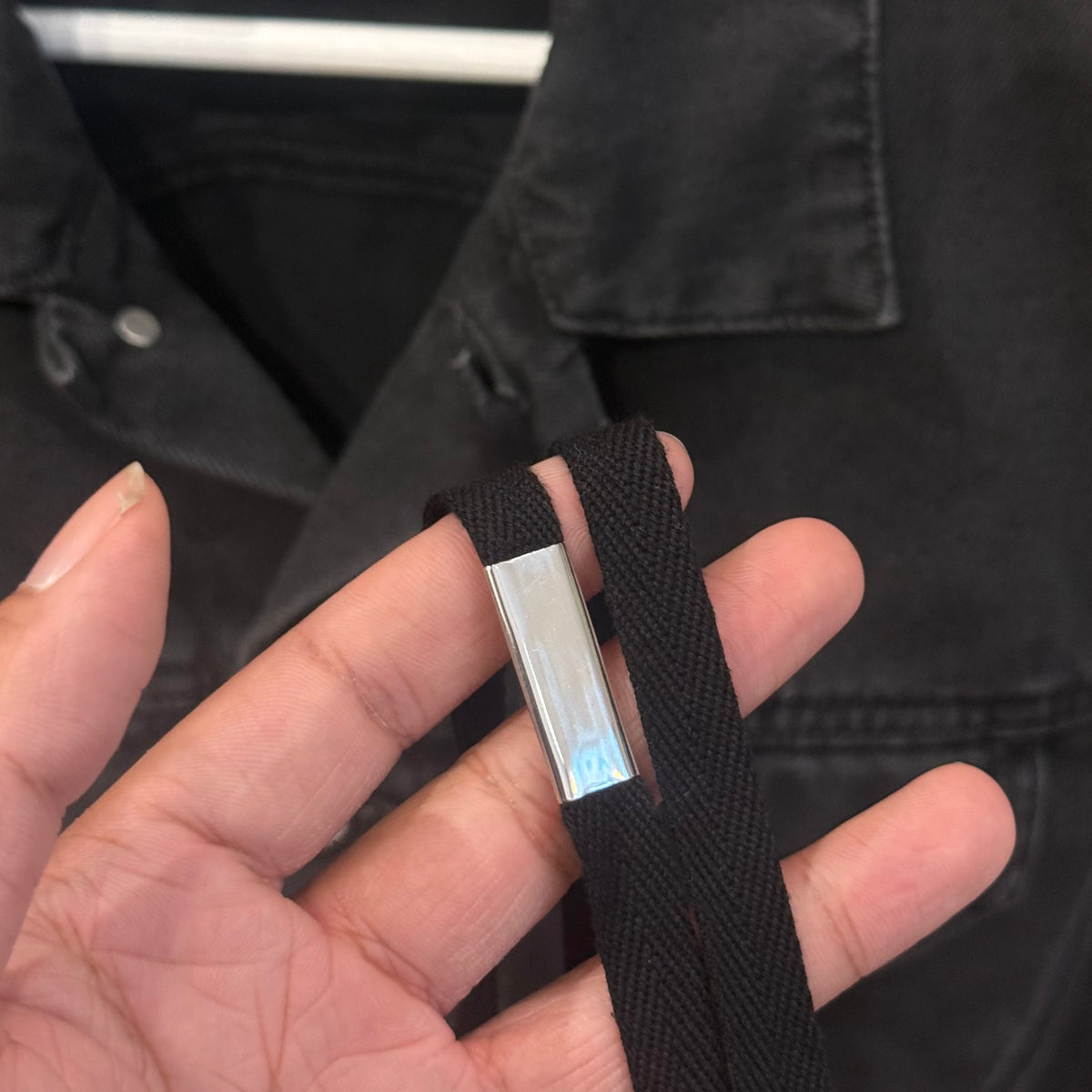 ANN DEMEULEMEESTER STANDARD RAF DENIM JACKET ‘BLACK’