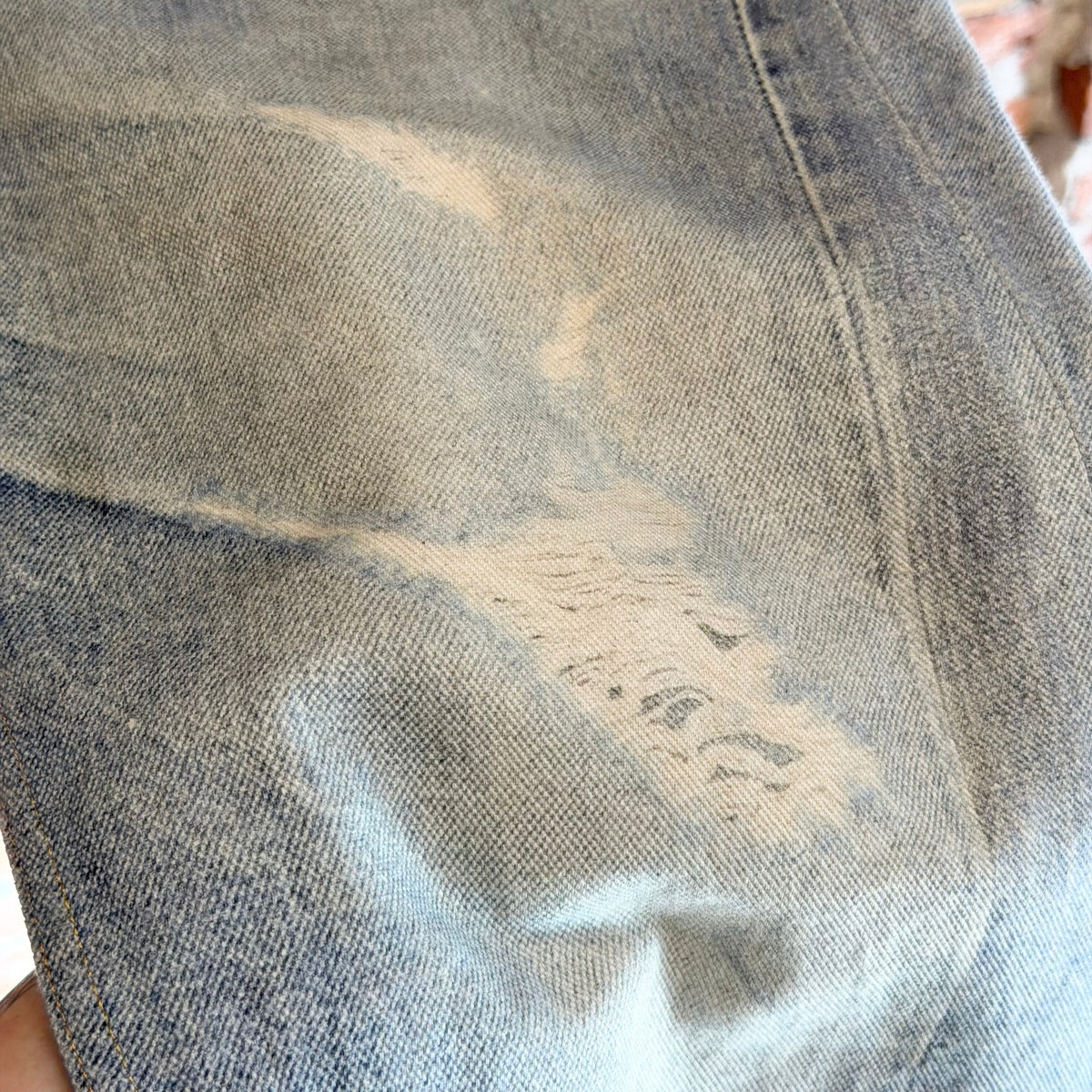 OUR LEGACY TROMPE PRINT THIRD CUT DIGITAL DENIM ‘LIGHT BLUE’