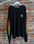 CHROME HEARTS GRADIENT FLORAL LONG SLEEVE ‘BLACK/MULTI’