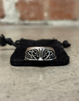 CHROME HEARTS HALF OVAL CROSS ‘SILVER’