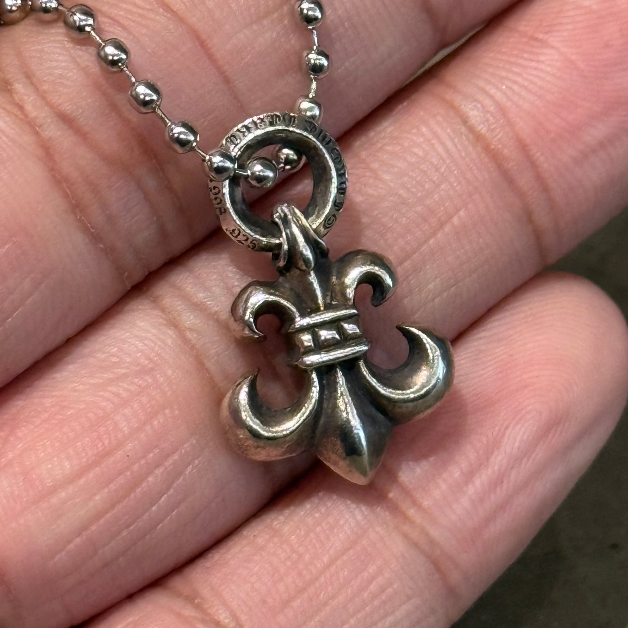 CHROME HEARTS BS FLEUR CHARM PENDANT NECKLACE ‘SILVER’
