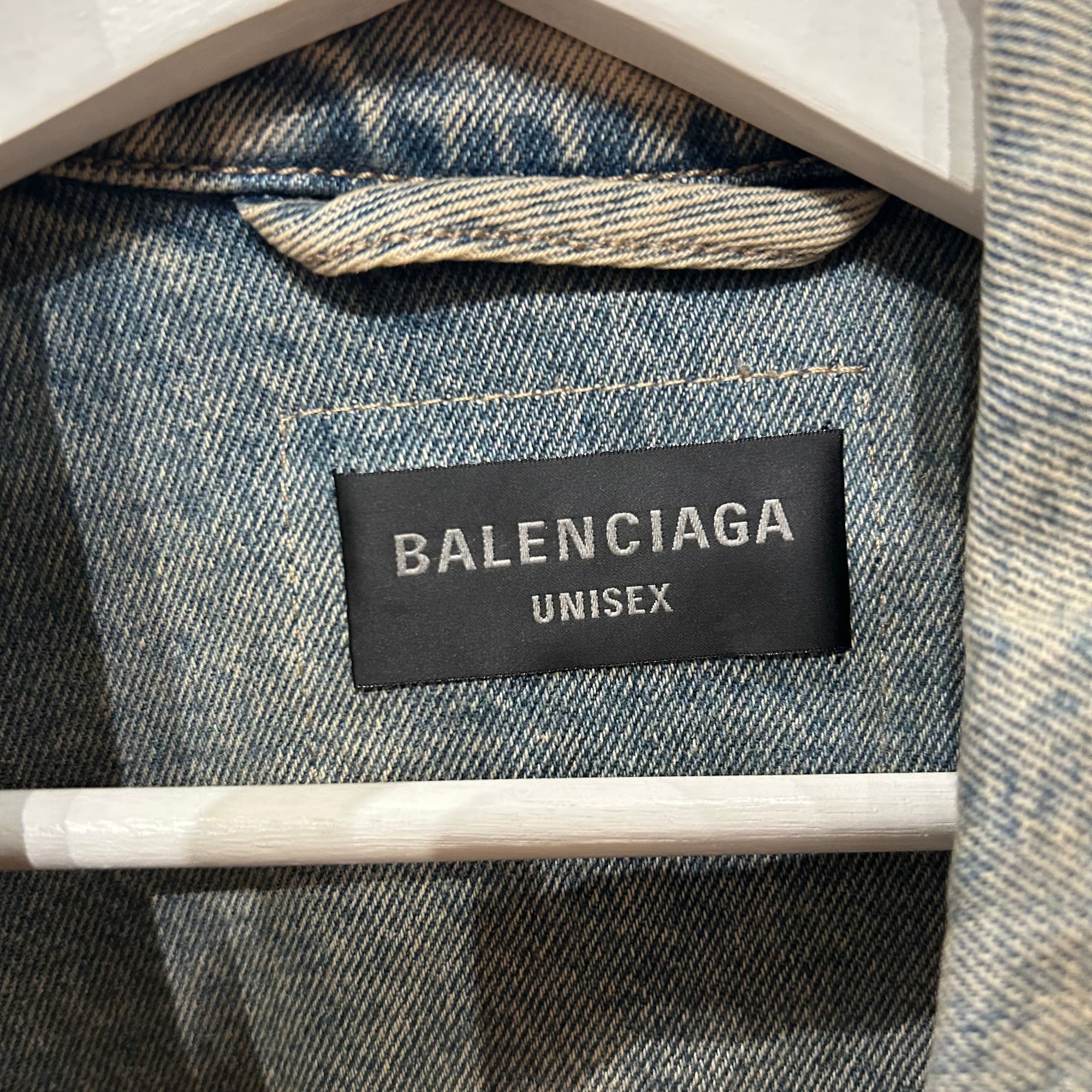 BALENCIAGA FW23 REVERSIBLE OVERSIZED DENIM JACKET ‘VINTAGE BLUE’