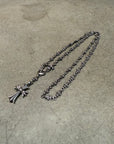CHROME HEARTS TINY-E ROSARY NECKLACE 'SILVER'