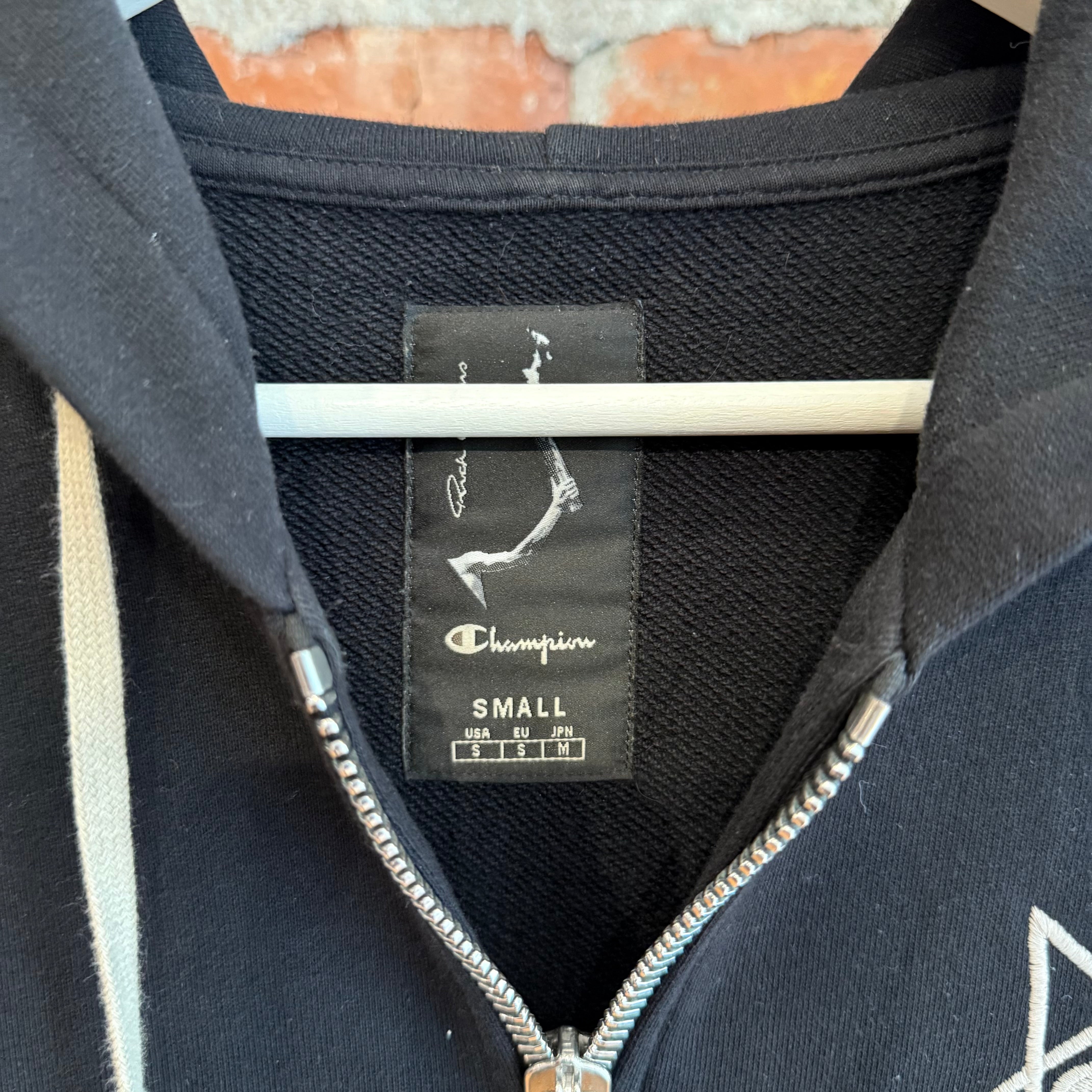 RICK OWENS x CHAMPION JASON ZIP HOODIE 'BLACK' – Sadō Room