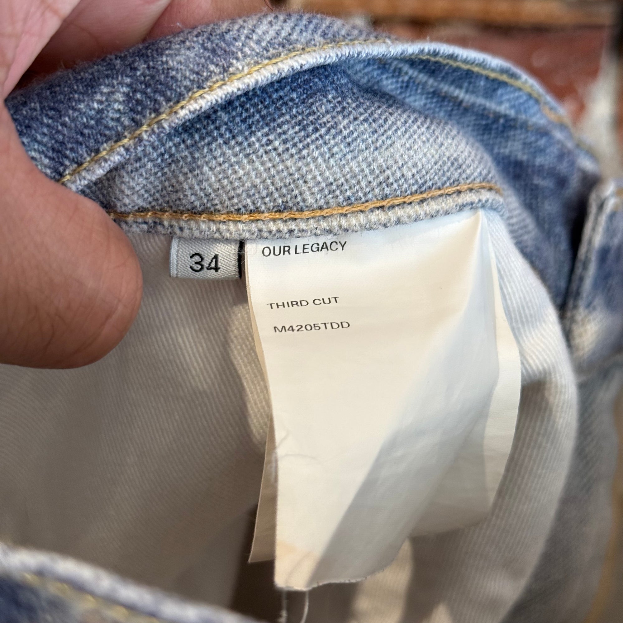 OUR LEGACY THIRD CUT TROMPE DIGITAL DENIM JEANS ‘BLUE’