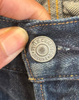 EVISU LOT 2010 13OZ SLIM STRAIGHT DENIM JEANS ‘FADED INDIGO/WHITE’
