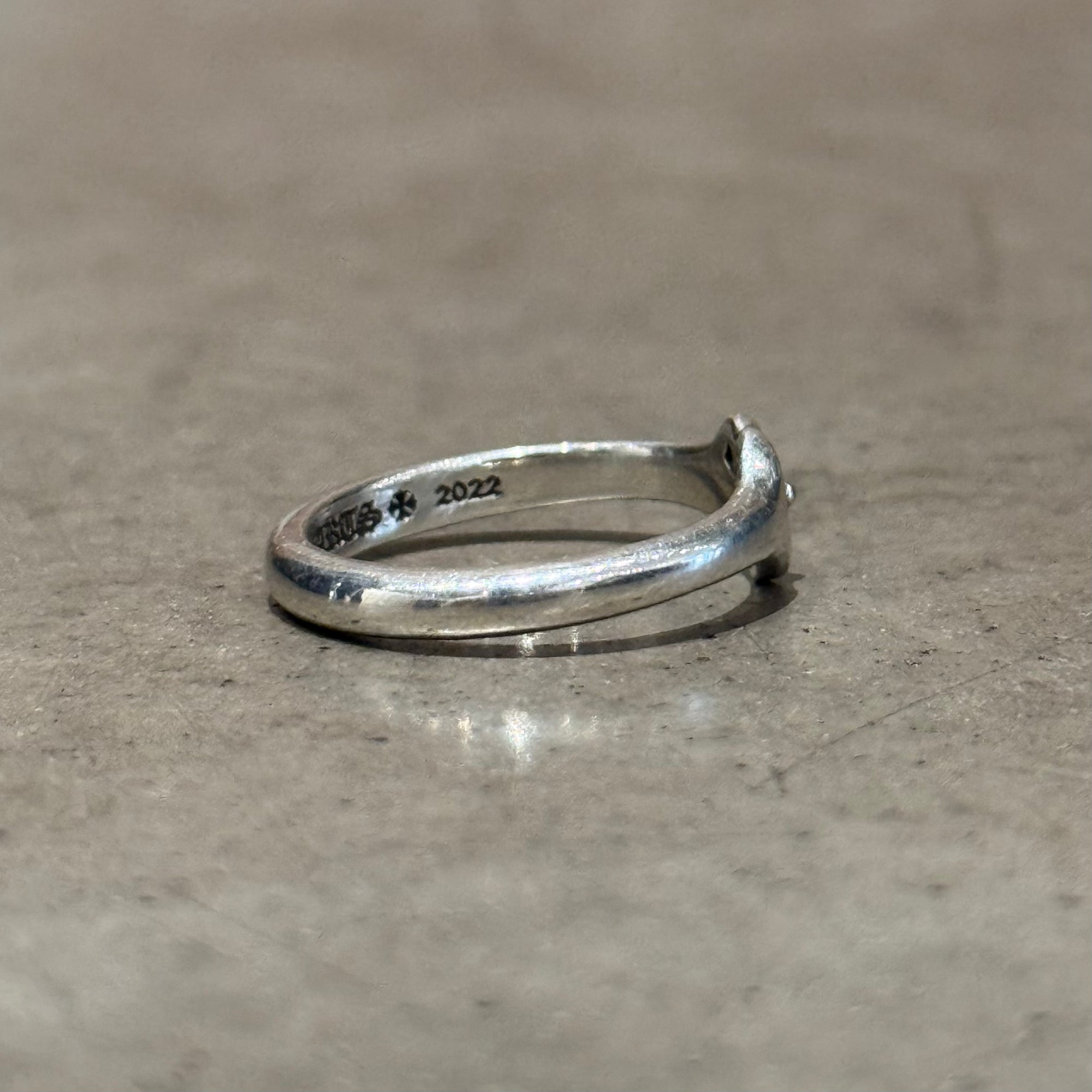 CHROME HEARTS PLUS CROSS HEART BUBBLE GUM RING ‘SILVER’