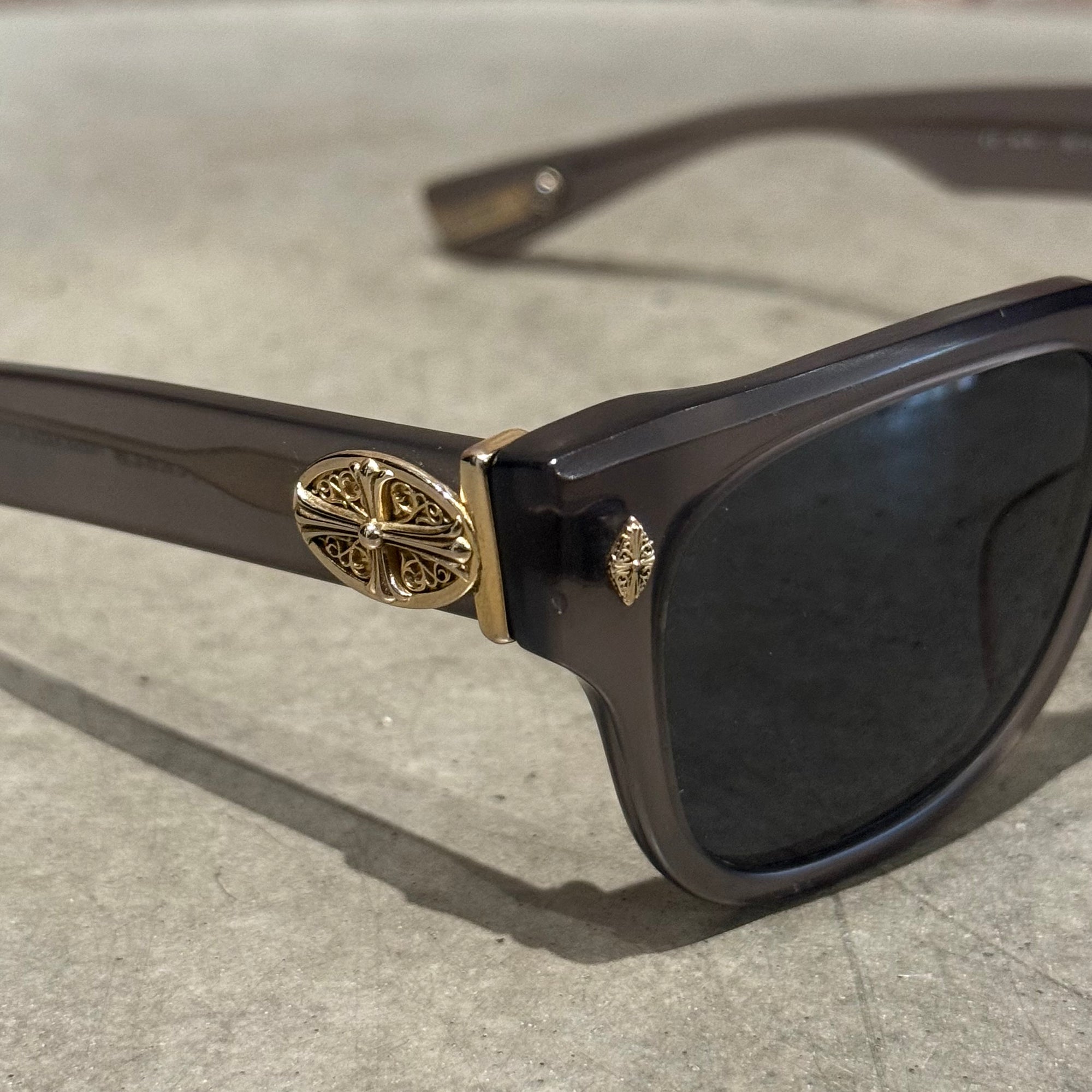 CHROME HEARTS 18K GOLD GIVENHED SUNGLASSES ‘SMOKE GREY’