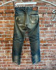 VINTAGE THRASHED EVISU JEANS ‘MUD WASH’