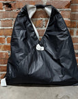 MM6 SIDE SLING REVERSIBLE BAG ‘BLACK/WHITE’