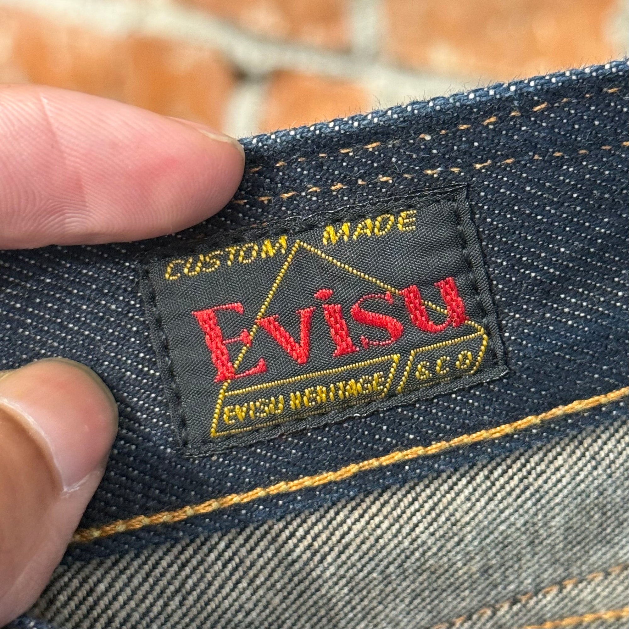 EVISU LOT 2008 THIN GULL SLIM STRAIGHT DENIM ‘INDIGO/IVORY’
