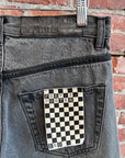 ENFANTS RICHES DÉPRIMÉS CHECKERED ROCKER JEANS ‘GREY’