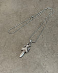 CHROME HEARTS DOUBLE DAGGER NECKLACE ‘SILVER’