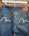EVISU LOT 2008 THIN GULL DENIM 'INDIGO/WHITE'