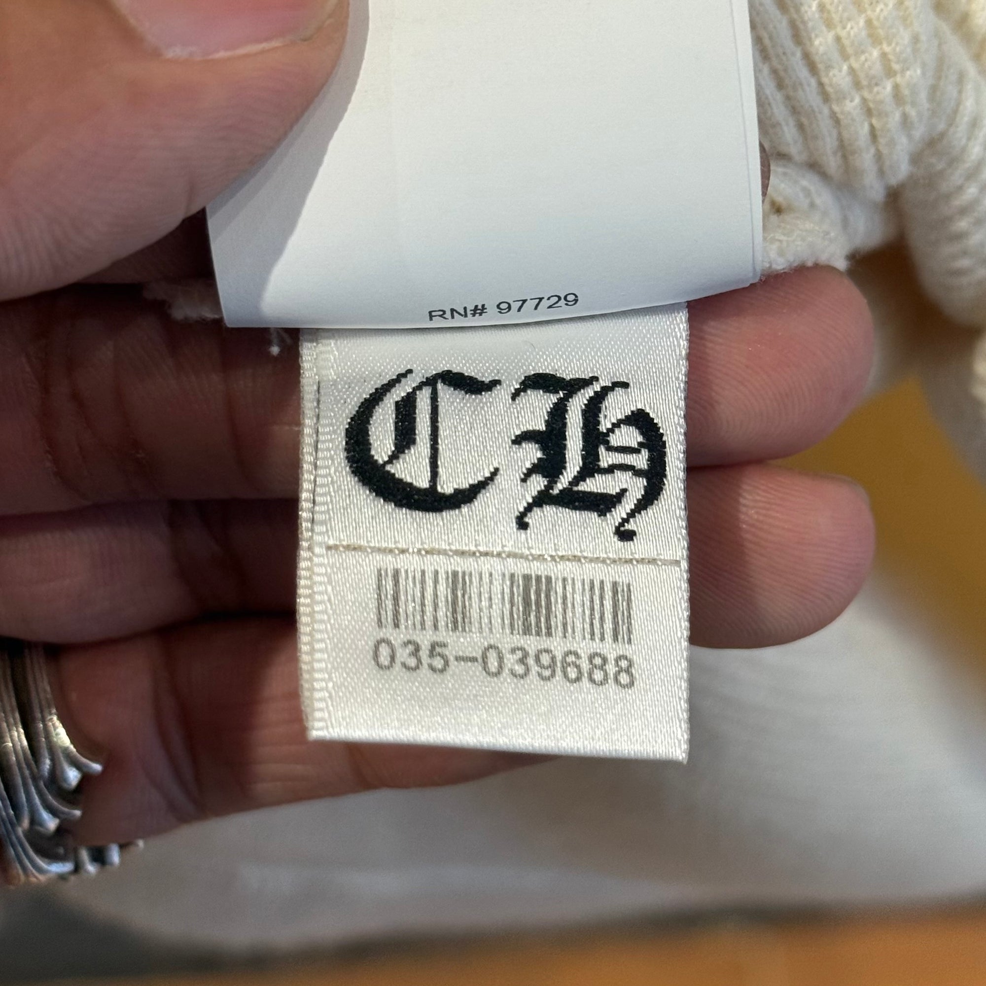 CHROME HEARTS QUARTER SLEEVE THERMAL ‘CREAM’