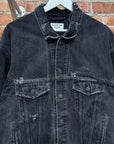 BALENCIAGA FW22 3B DISTRESSED DENIM JACKET ‘BLACK’