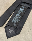 PRADA METAL PLAQUE TIE ‘BLACK’