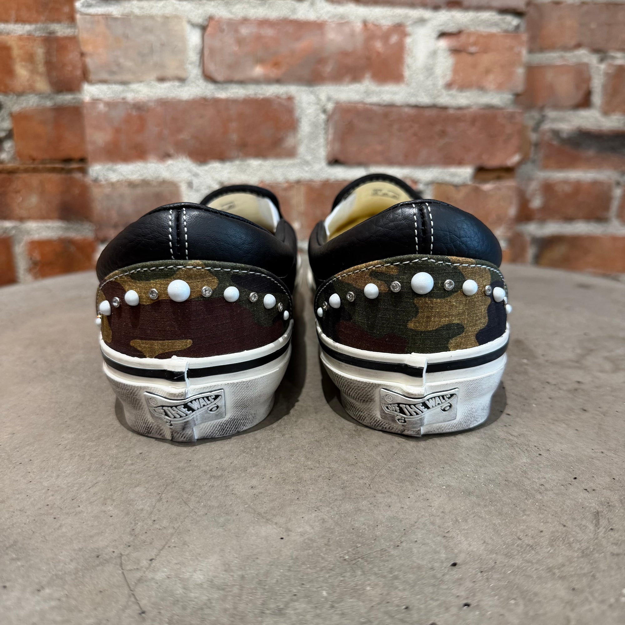 VANS PREMIUM LX PEARLIZED SLIP ON SNEAKERS ‘CAMO’