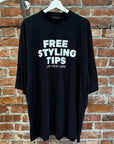 BALENCIAGA SS23 MUDSHOW FREE STYLING TIPS TEE ‘BLACK’