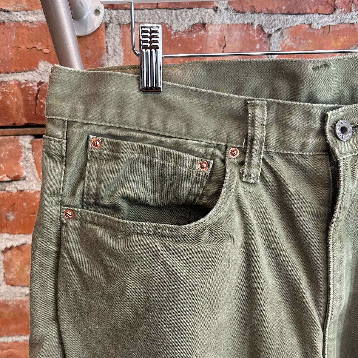 KAPITAL SMILEY PATCH MILITARY PANTS ‘SAGE’