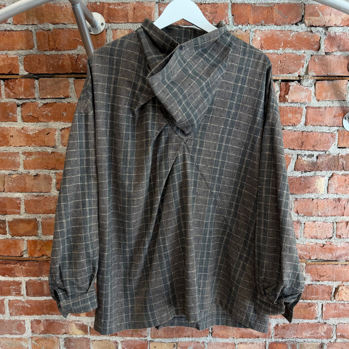 ISSEY MIYAKE HIGH COLLAR FLANNEL PULLOVER ‘MULTI’