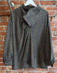 ISSEY MIYAKE HIGH COLLAR FLANNEL PULLOVER ‘MULTI’
