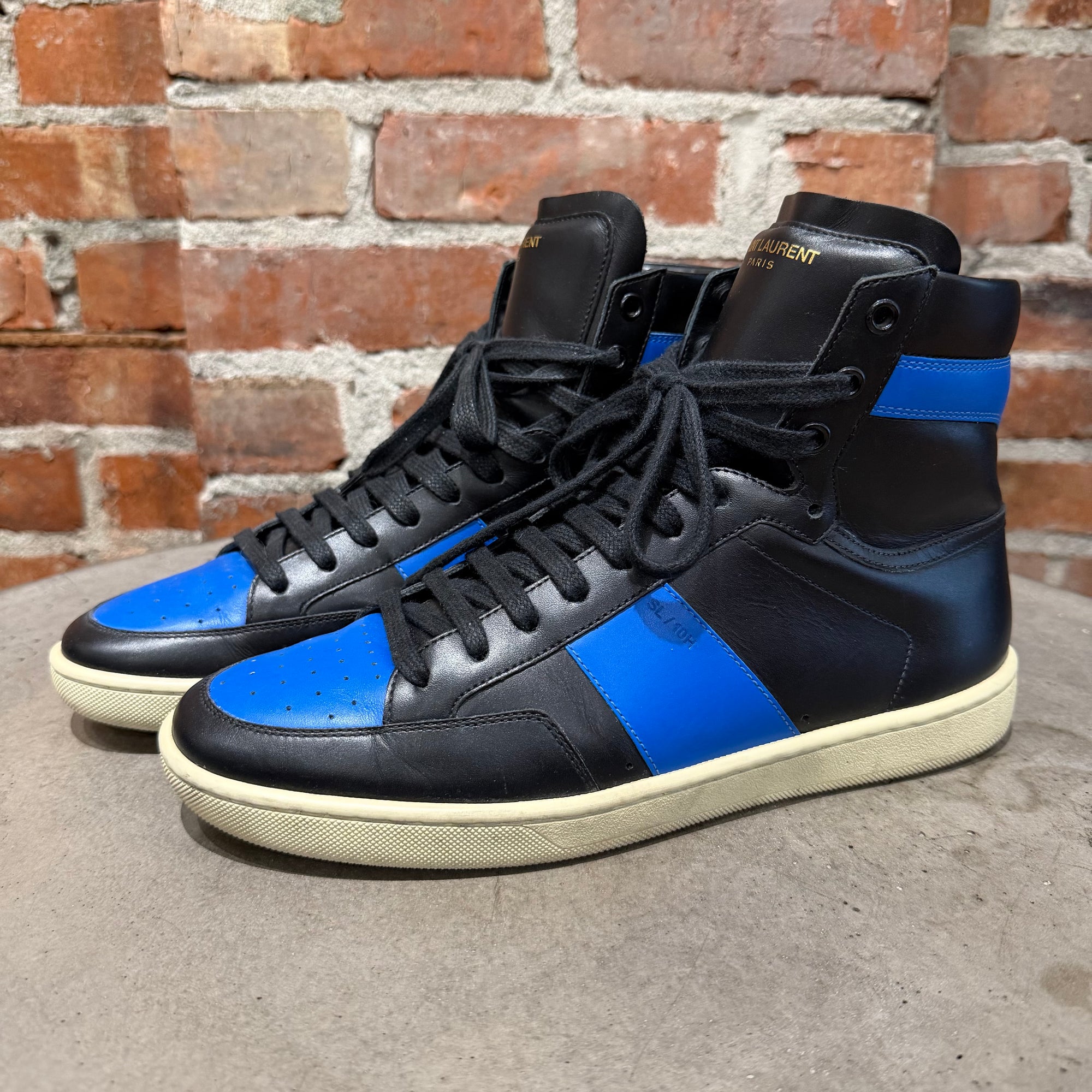 SAINT LAURENT PARIS SL/10 HIGHTOP SNEAKER ‘BLUE/BLACK’