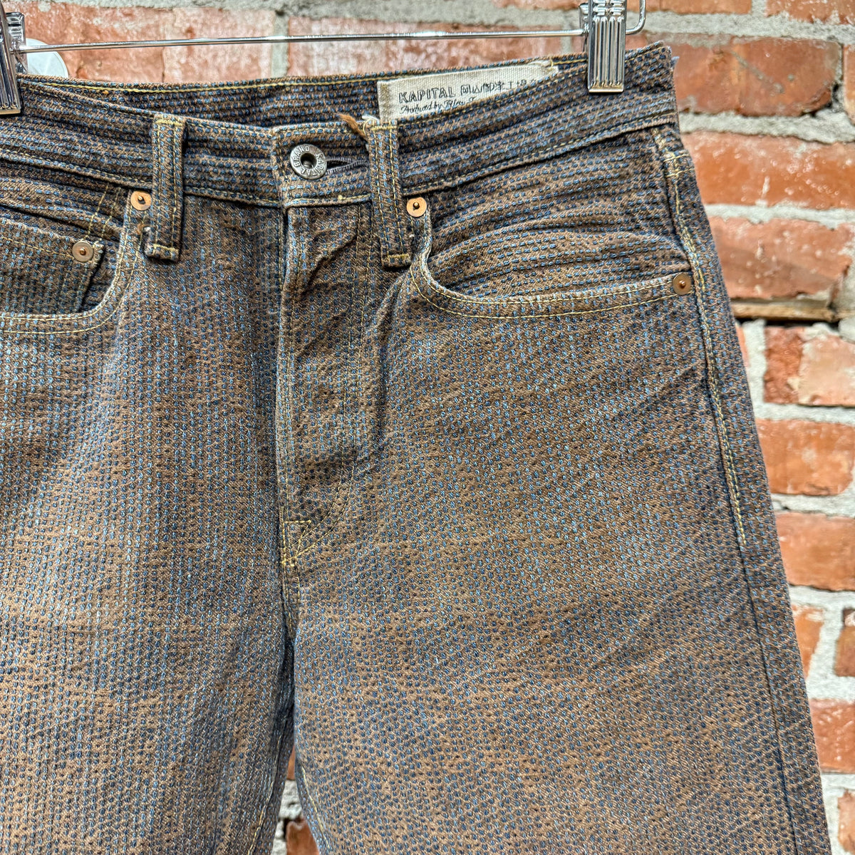 KAPITAL PERSIMMON DYED NO.9 5P CENTURY DENIM ‘BROWN’