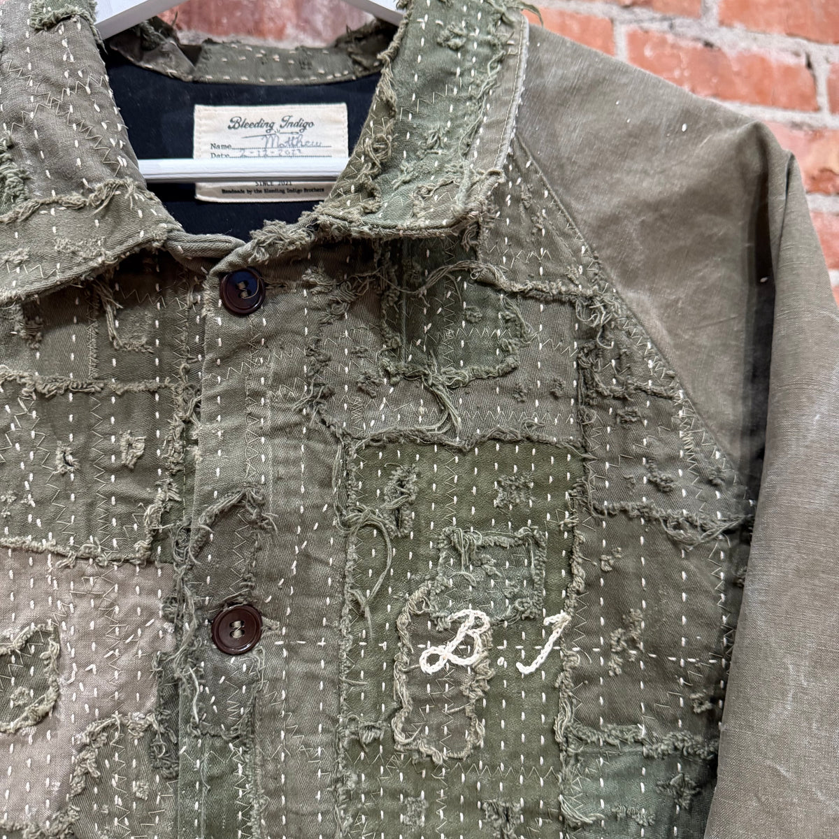 BLEEDING INDIGO BORO MILITARY JACKET ‘SAGE’