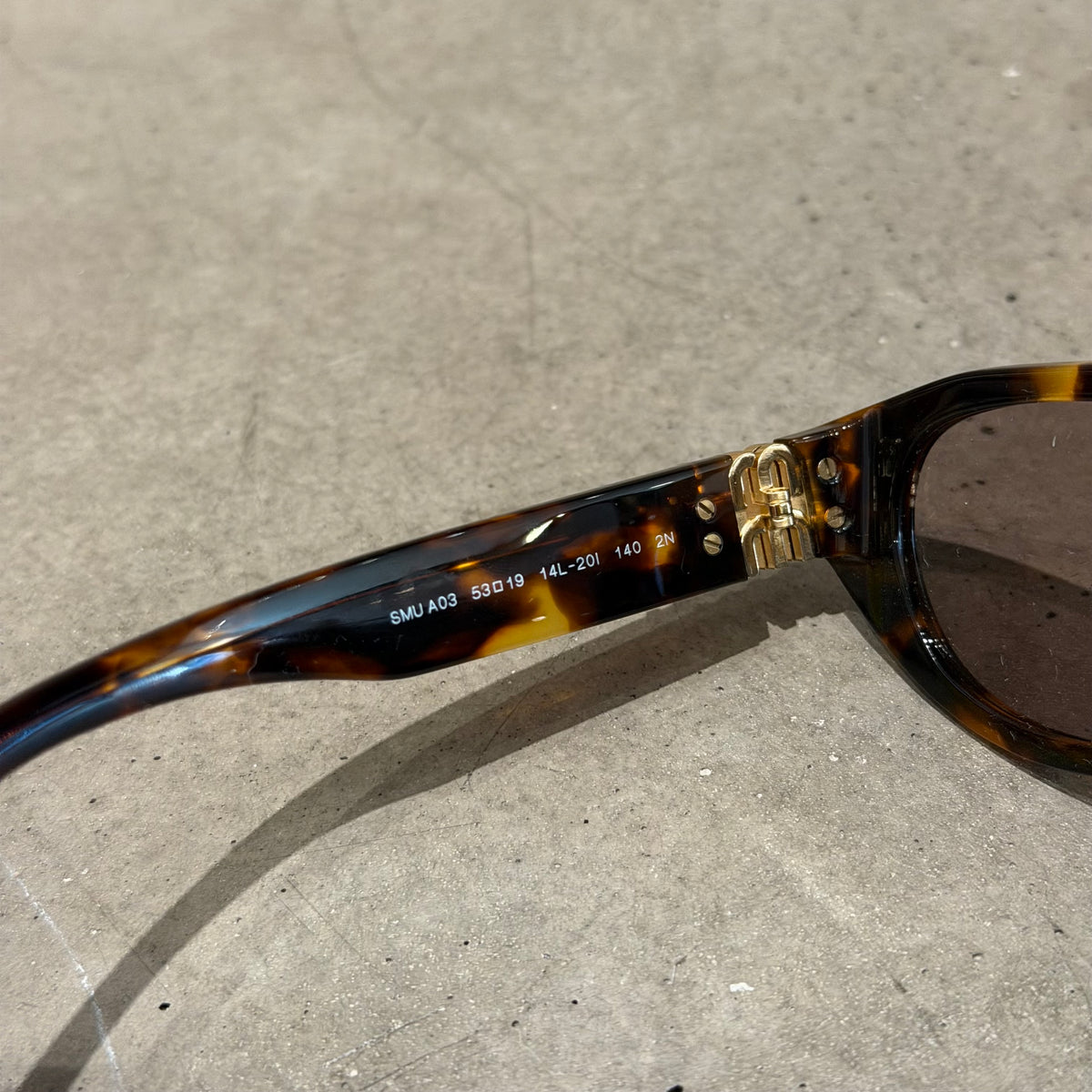 MIU MIU A03S TORTOISE FRAME SUNGLASSES ‘BROWN’