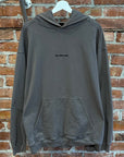 BALENCIAGA SS22 MINI LOGO HOODIE ‘ASH’
