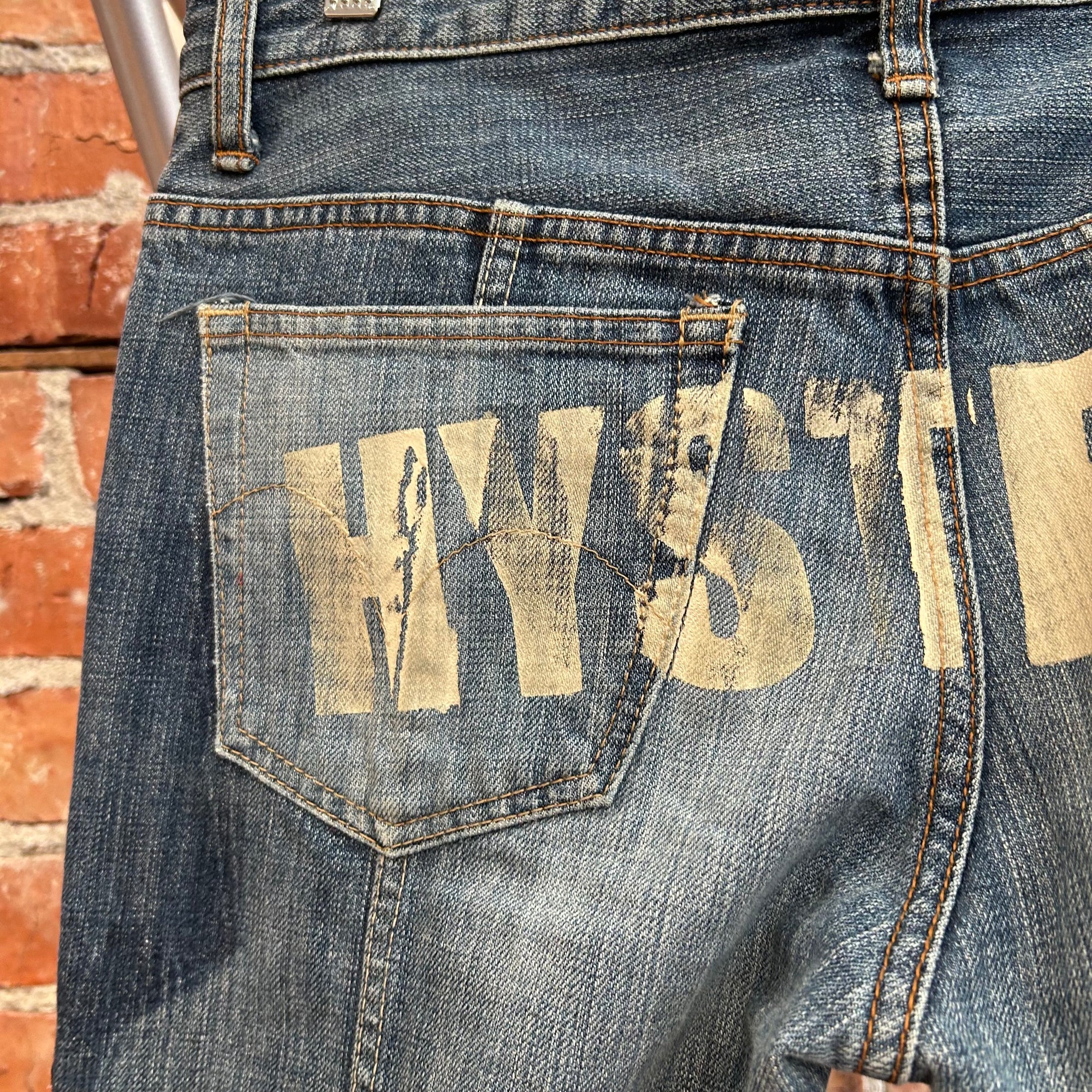 HYSTERIC GLAMOUR DEBBIE SUZIE JOAN KINKY DENIM JEANS ‘DARK BLUE’