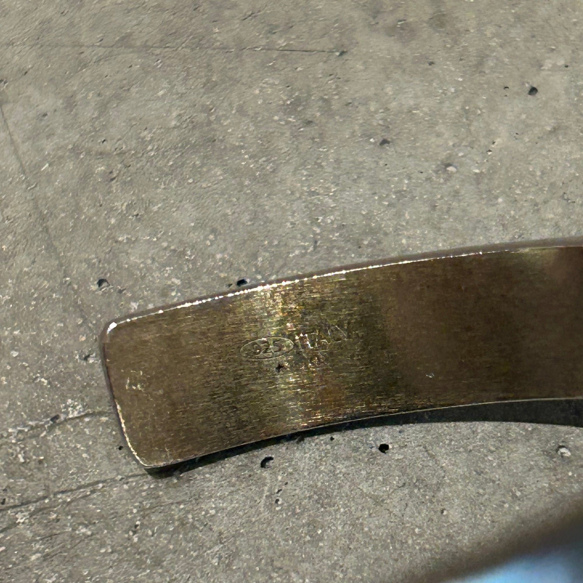 MAISON MARGIELA .925 CUFF BANGLE BRACELET ‘TARNISHED SILVER’