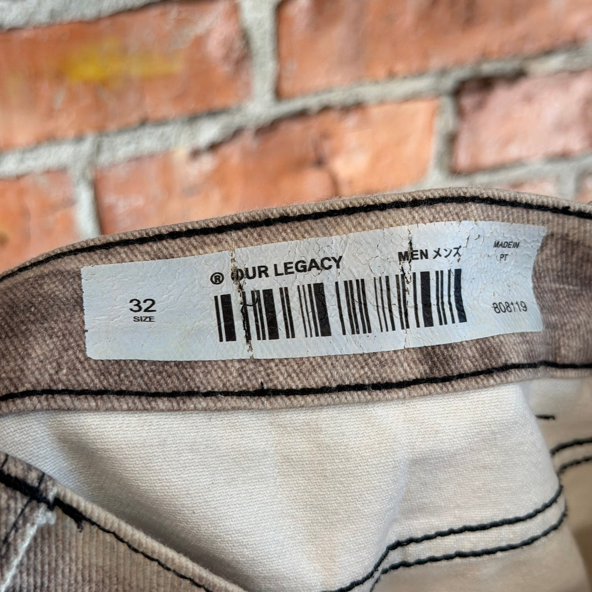 OUR LEGACY TROMPE PRINT THIRD CUT DIGITAL DENIM ‘CREAM/INK’