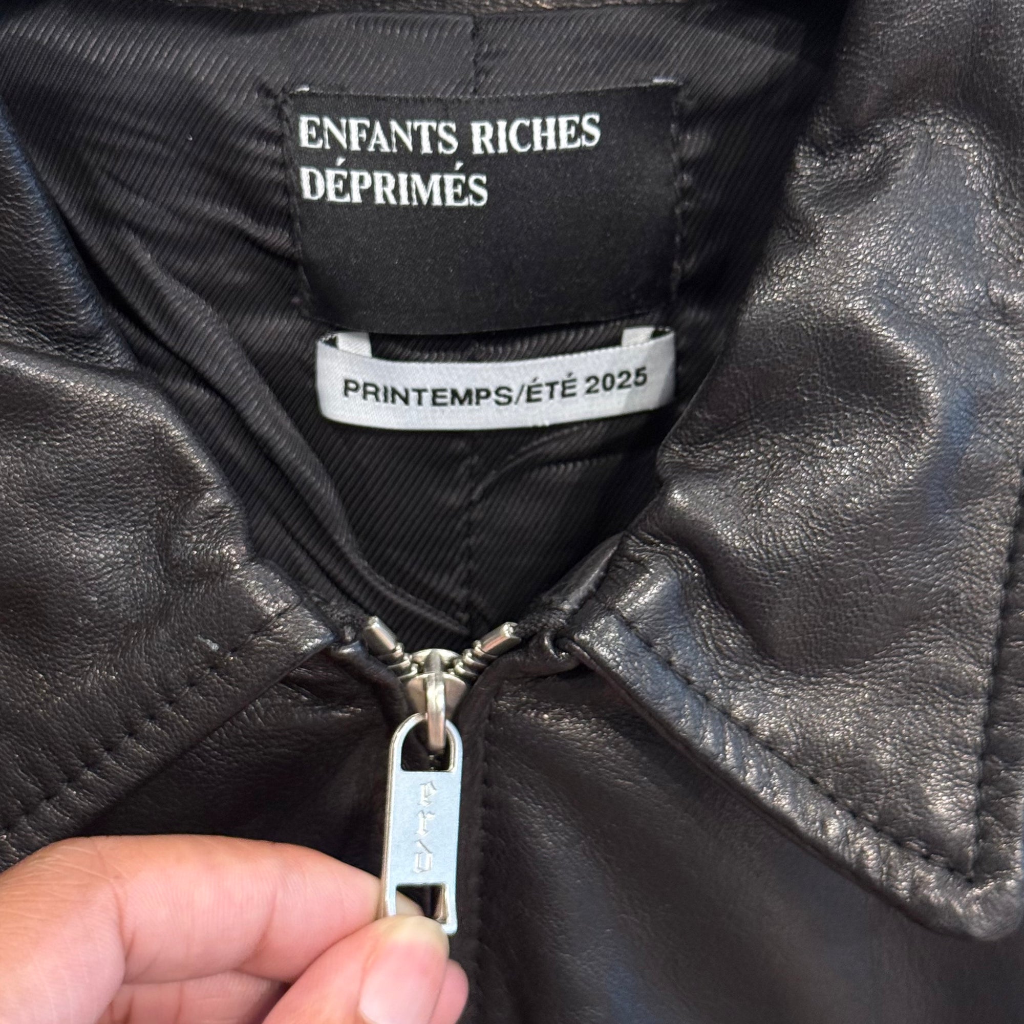 ENFANTS RICHES DEPRIMES SS25 WESTERN LEATHER JACKET ‘BLACK’