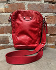 BALENCIAGA SMALL CROSSBODY CITY BAG ‘RED’