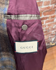 GUCCI FW22 WOOL BLOCKPLAID COAT ‘MULTI’