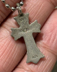 CHROME HEARTS SMOKED DOUBLE CH CROSS  NECKLACE ‘SILVER’
