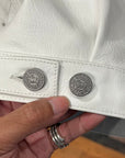STUSSY X LEVI’S LEATHER TRUCKER JACKET ‘WHITE’