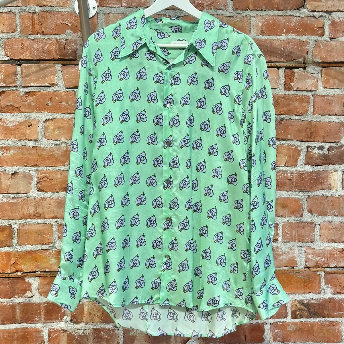 DRIES VAN NOTEN VISCOSE ABSTRACT SHIRT ‘MULTI’
