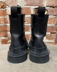 BOTTEGA VENETA STORM CUIR COMBAT BOOTS ‘BLACK’