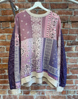 KAPITAL BANDANA BOMBER LINER CREWNECK ‘PURPLE’