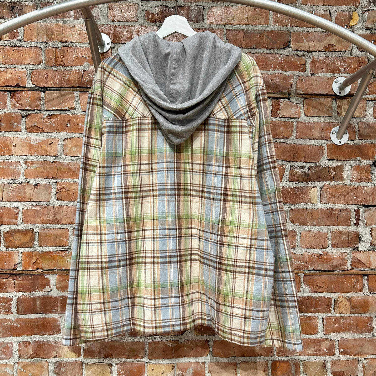 ACNE STUDIOS HOODED FLANNEL ‘MULTI’