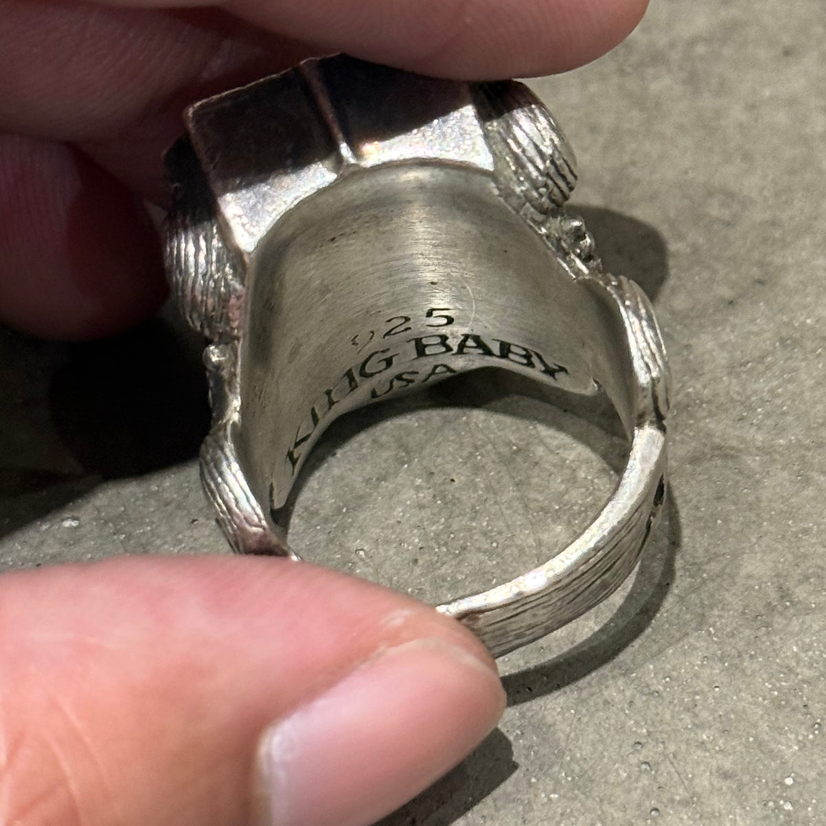 KING BABY ONE DOLLAR NOTE RING ‘SILVER’