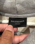 BALENCIAGA SS21 OVERSIZED TAPE HOODIE ‘GREY’