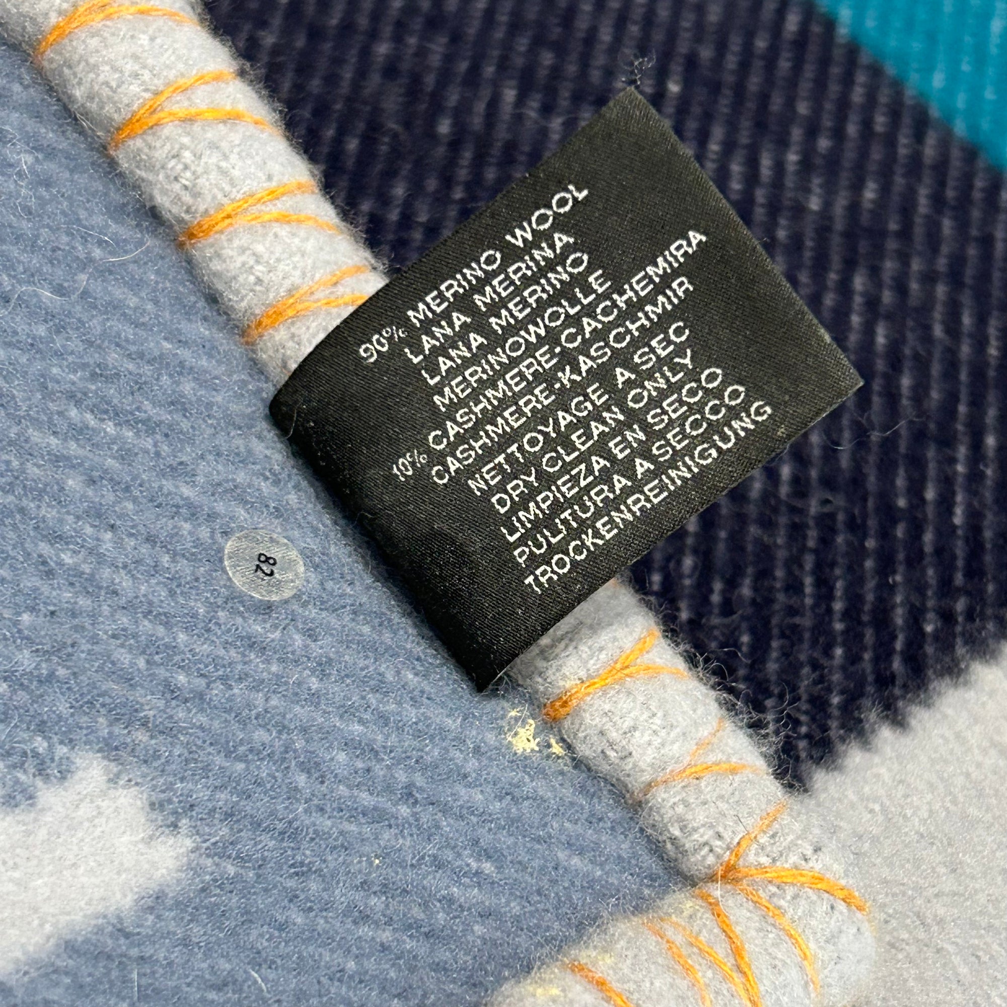 HERMES AVALON JUMP’H JACQUARD WOOL CASHMERE THROW BLANKET ‘MULTI’