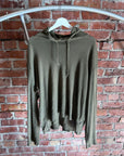 HELMUT LANG 1999 LIGHTWEIGHT KNIT HOODIE ‘OLIVE’
