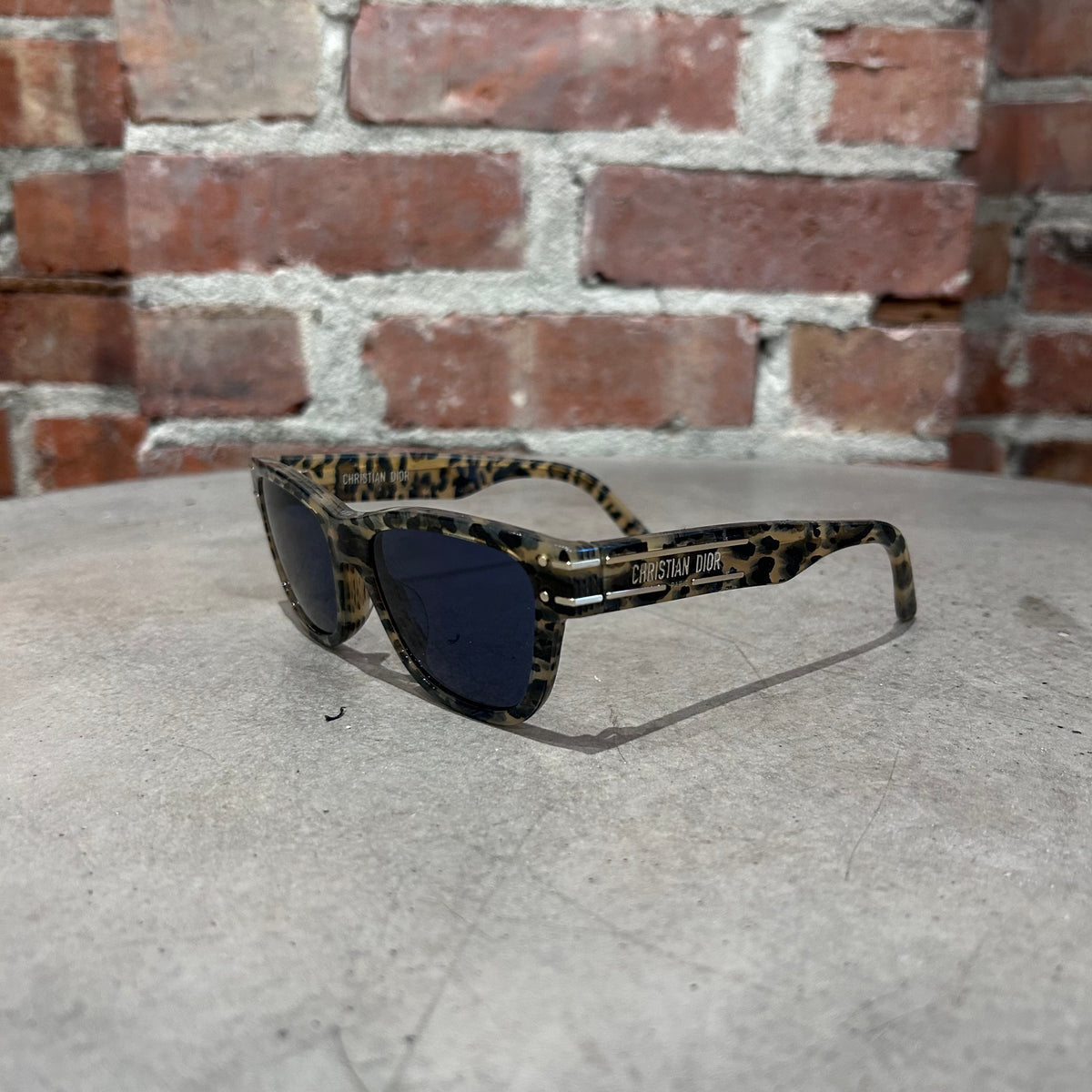CHRISTIAN DIOR Animal Print Sunglasses CHRISTIAN DIOR ENIGMATIC Silver Blue Leopard Print Oversized  main image 4