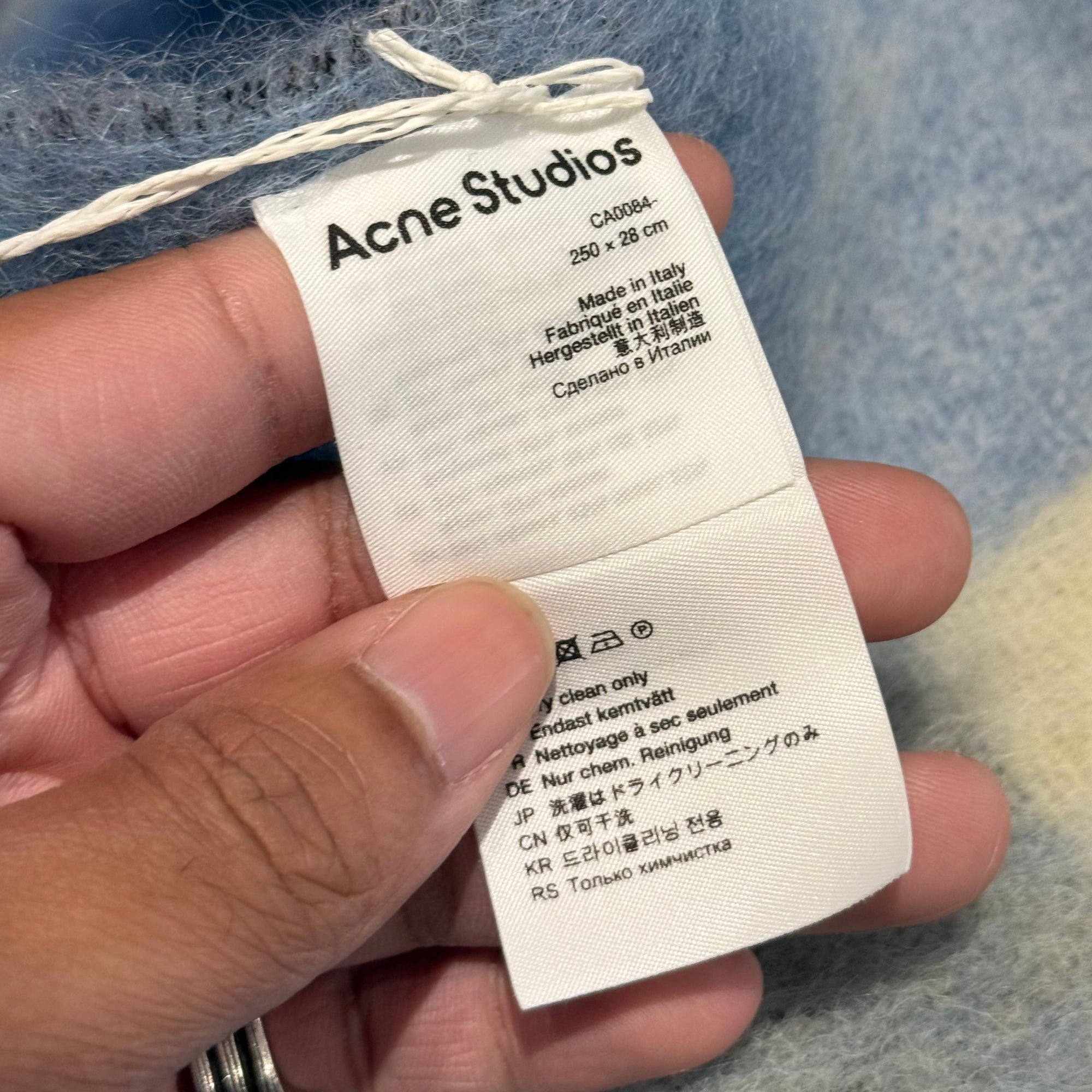 ACNE STUDIOS WOOL CHECK SCARF ‘MULTI’